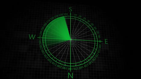 radar scanner search for enemy aircraft and ship. 3d view of radar scan over 4k resolution.