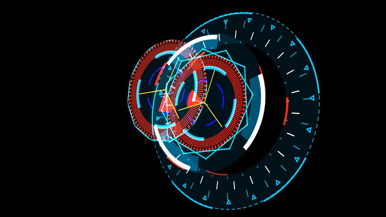 Monitor digital meter cycle radar out fade 3D electronic meter inside