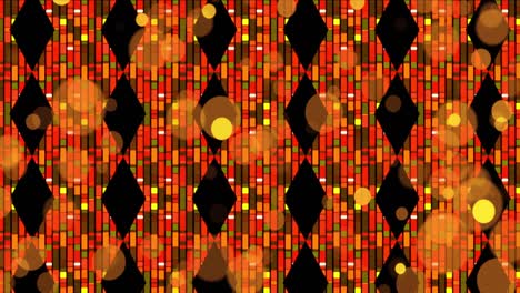 animación de puntos brillantes de luces sobre un fondo colorido