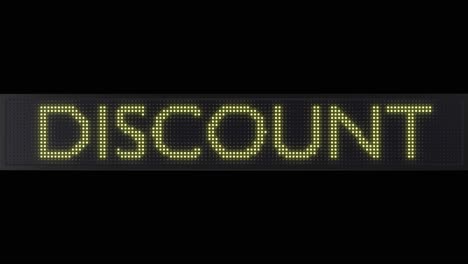 Vintage-Scrolling-Discount-LED-Sign-With-A-Black-Frame-And-Transparent-Background