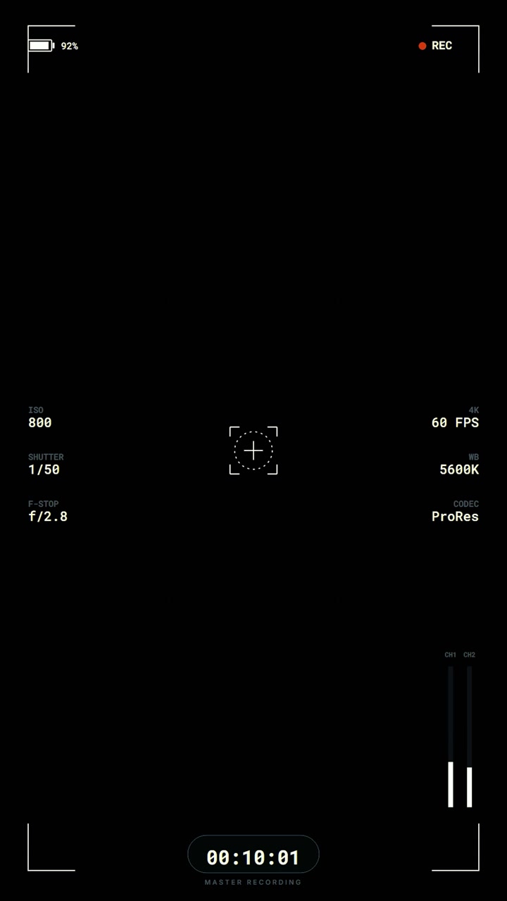 Digital Camera Recording Interface Overlay