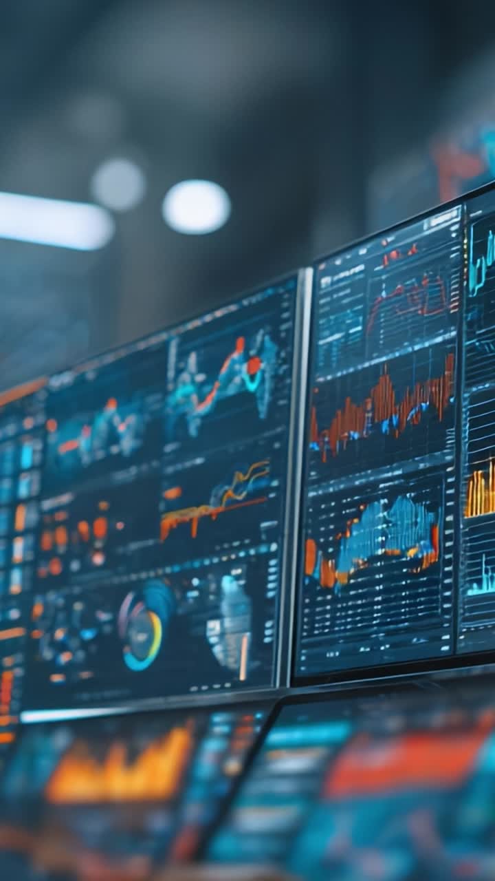 Analyse av finansielle data gjennom avanserte visualiseringer på flere skjermer for informert beslutningstaking i et høyteknologisk miljø