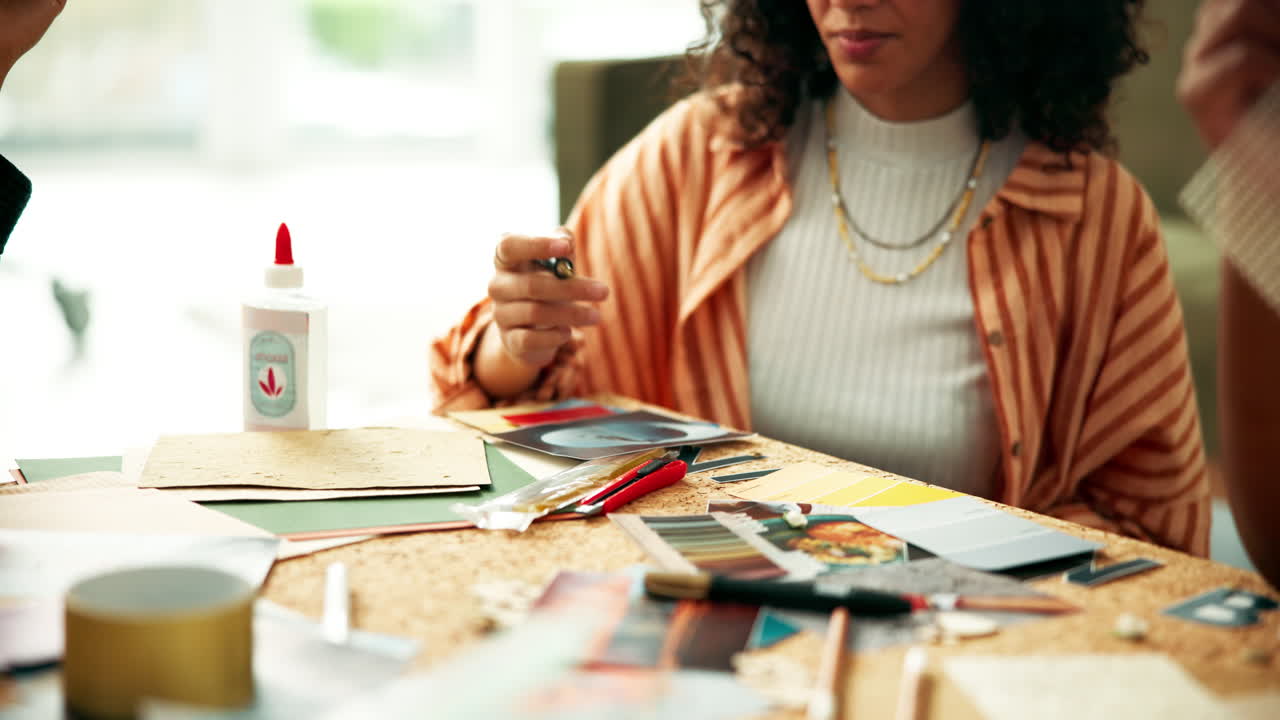 Creative Team Brainstorming with Mood Board