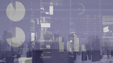 Animation-of-data-processing-and-stock-market-over-cityscape