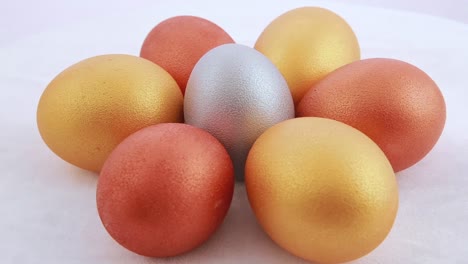 colorful metallic easter eggs