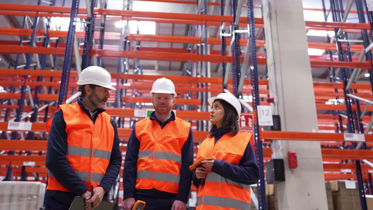 Warehouse Workers Inspecting Inventory