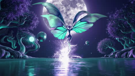 moonlit fantasy: ethereal fairy in an enchanted forest