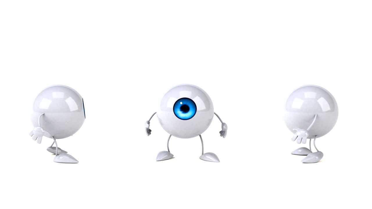 재미있는 눈 클립 - 4k 3d 애니메이션