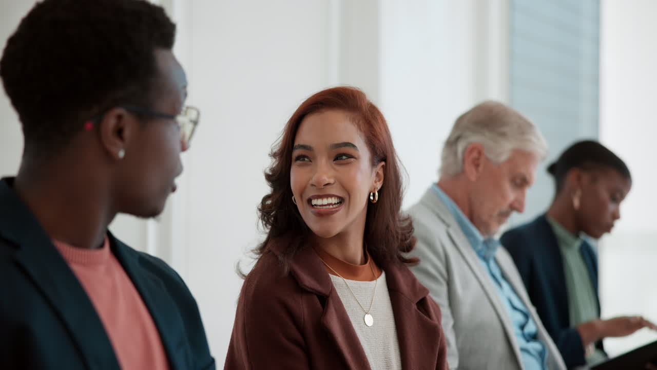 Diverse group of people waiting for job interviews