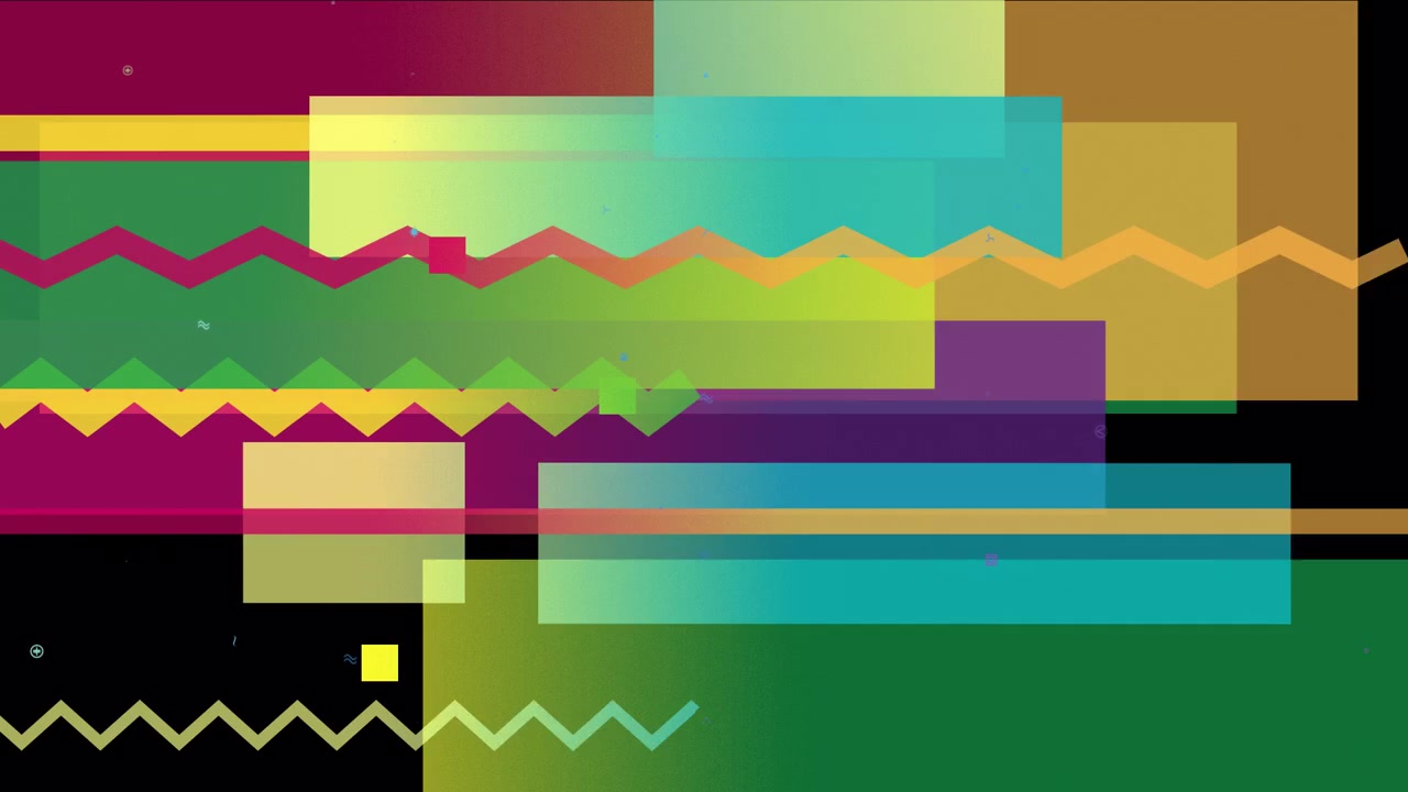 Dynamic Colorful Geometric Shapes Animation on Black Background