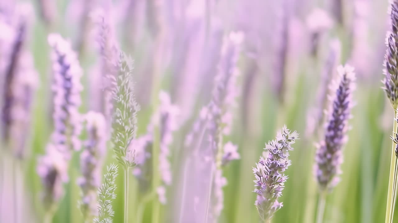 Lavender Field in Bloom with Soft Focus