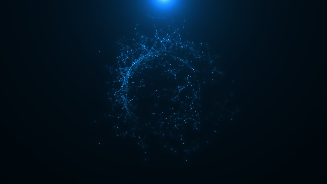 Holographic planet globe of earth from space globe circular lines abstract futuristic technology