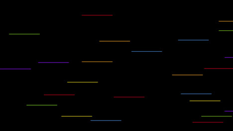 animation of rainbow stripes on black background