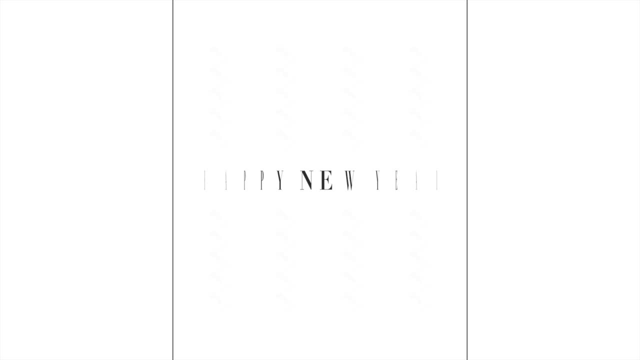 흰색 현대 그라데이션에 파도 패턴으로 새해 복 많이 받으세요