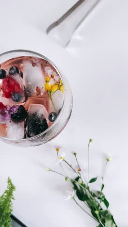 refreshing flower-infused cocktail