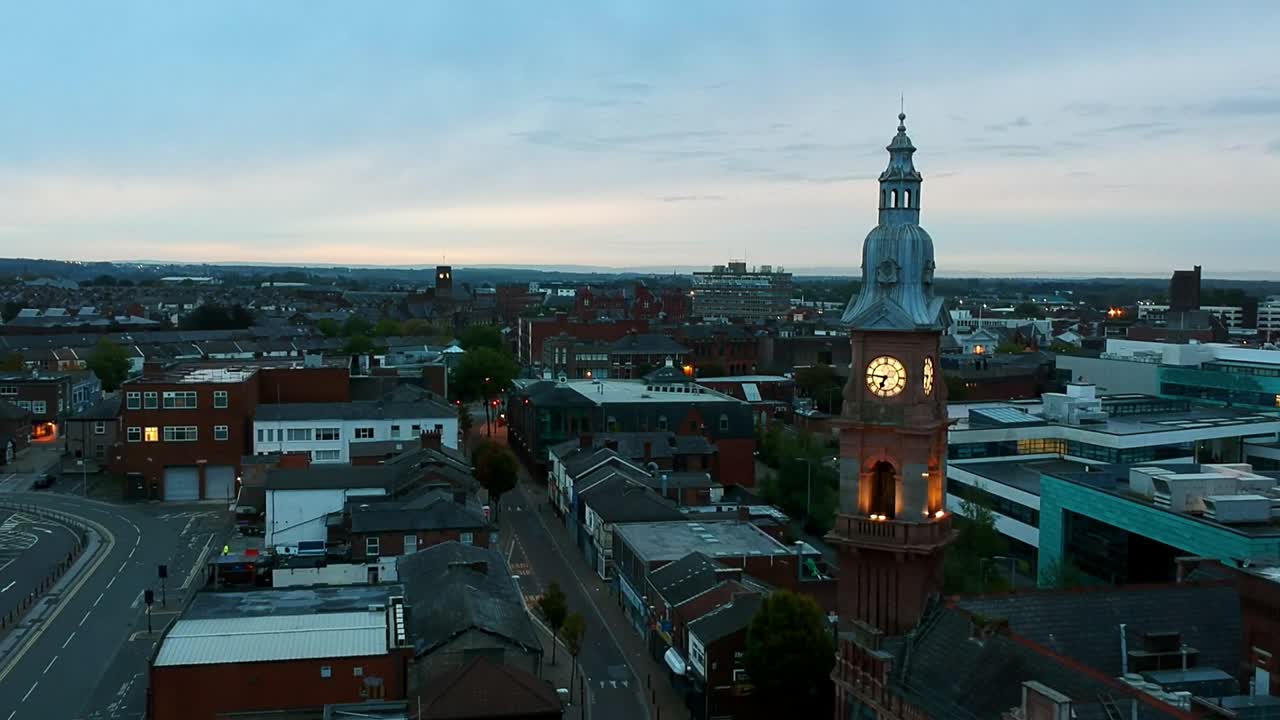 Aerial views of Beechams clock tower