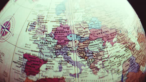 globe map of europe