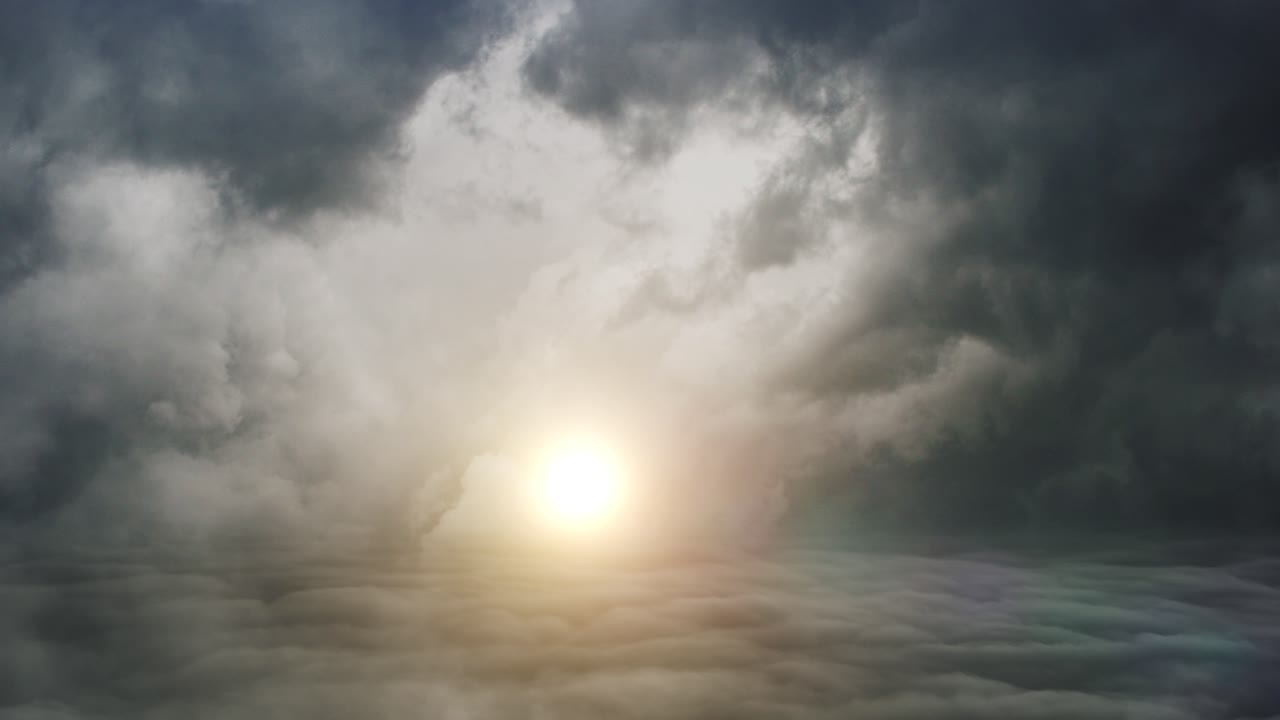 하늘의 구름과 태양의 관점