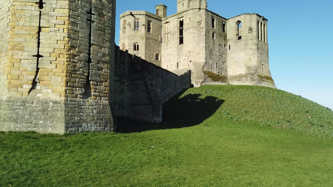 Castello di Warkworth nel Northumberland, Inghilterra, Regno Unito