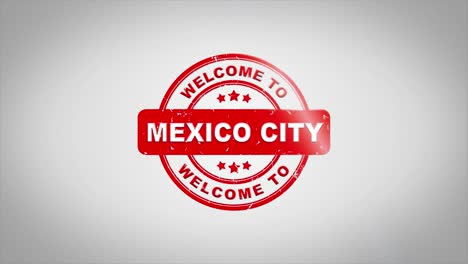mexico city welcome stamp