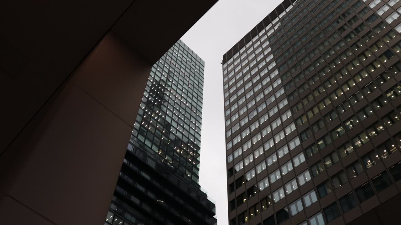 el horizonte de frankfurt am main en alemania en invierno 25 fps