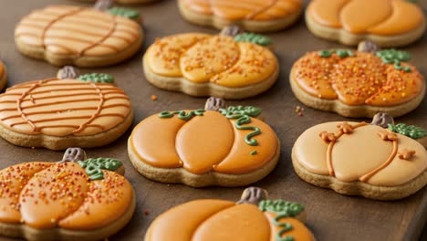 delicious pumpkin-shaped cookies for halloween and fall
