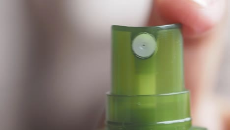 applying spray bottle