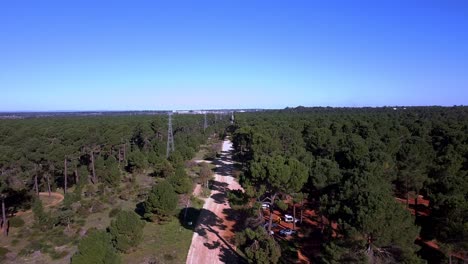 Aerial-Rise-Up-View-Near-Forest-And-Dirt-Bike-Trails,-Pinjar-Motorcyle-Area-Perth