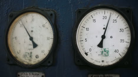control room of power plant. control room of a power plant with meters
