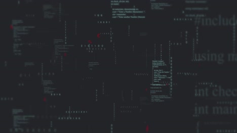 animación del alcance de la exploración y procesamiento de datos sobre fondo negro