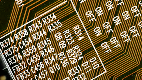 printed circuit board surface. macro shot