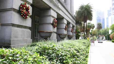 a peaceful stroll through a city garden path.