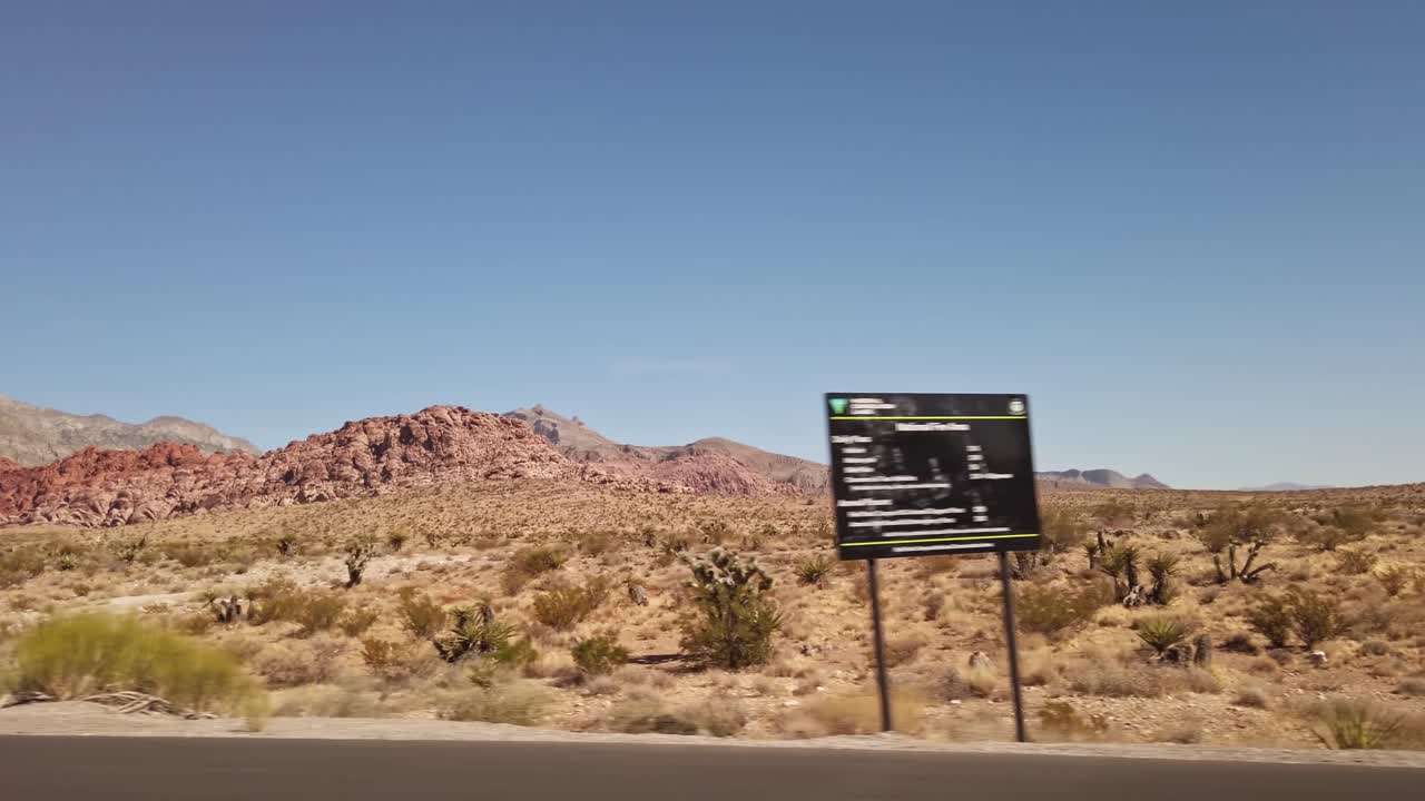 Red Rock Canyon and sandstone peak view in Nevada