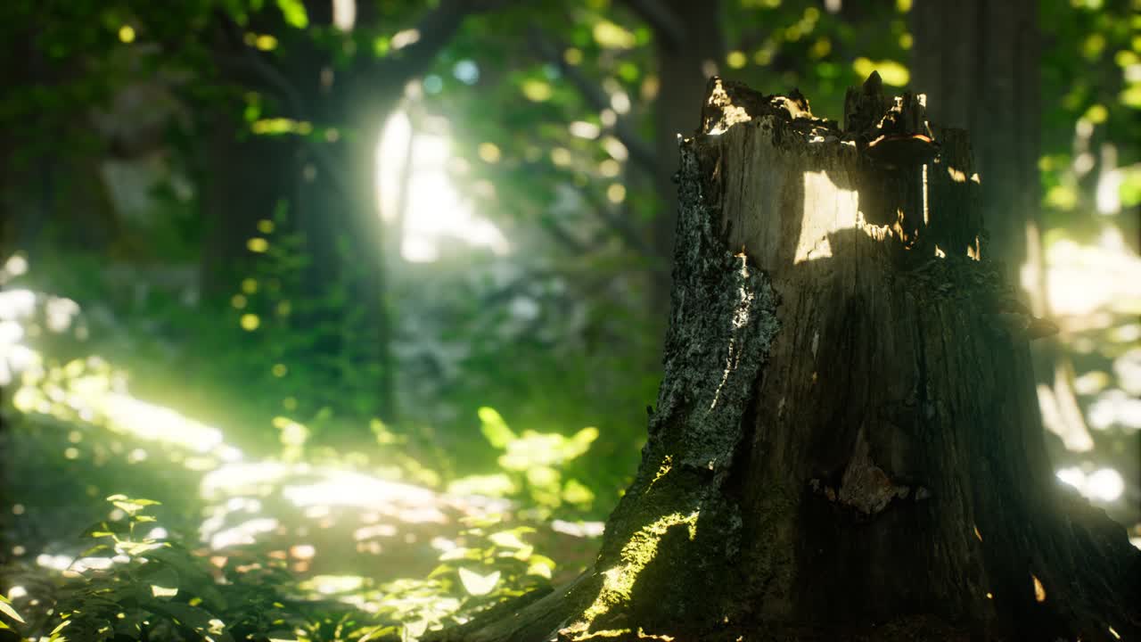 ⁇ 빛 광선 이 열대 우림 의 잎 을 통해  ⁇ 아져 나온다