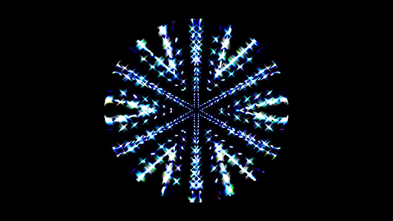 밝은 추상적인 빛은 전체 색을 지배합니다, 칼레도스코프, 검은 배경