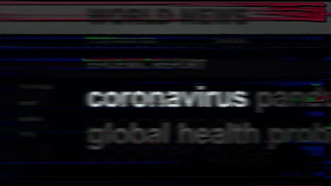 titulares de los medios con la epidemia de coronavirus covid animación en bucle sin costuras