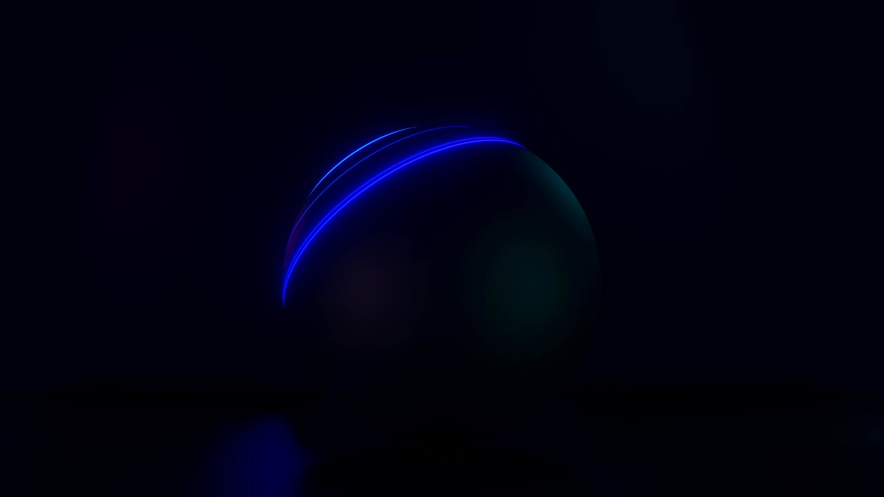 빛나는 네온 색의 4k 루프 애니메이션 빛 구, 레이저 쇼