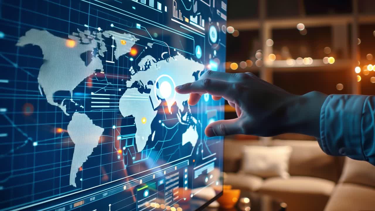 Interactive World Map on Touchscreen