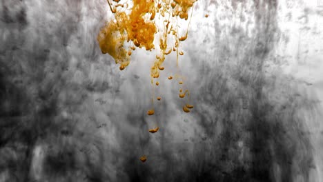 orange paint organic flow 4k.