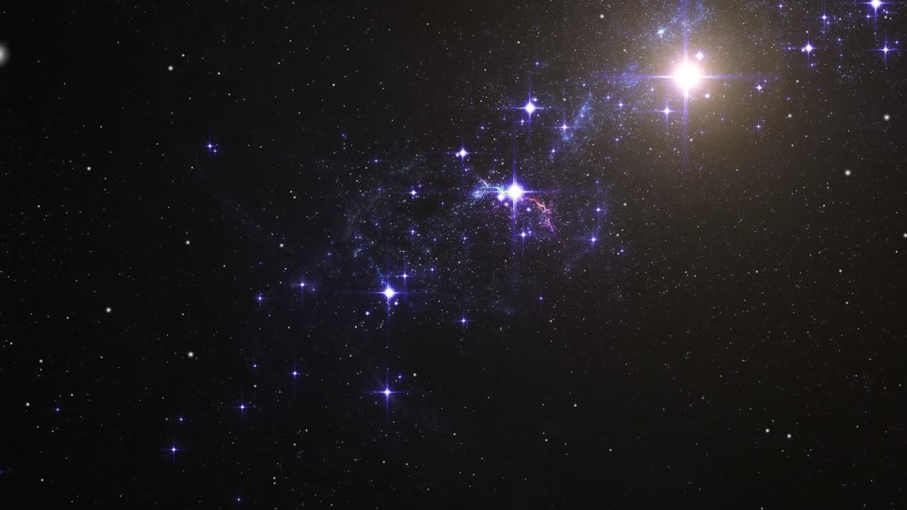 una estrella brillante que brilla en la oscuridad del universo