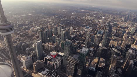 the cn tower during the winter