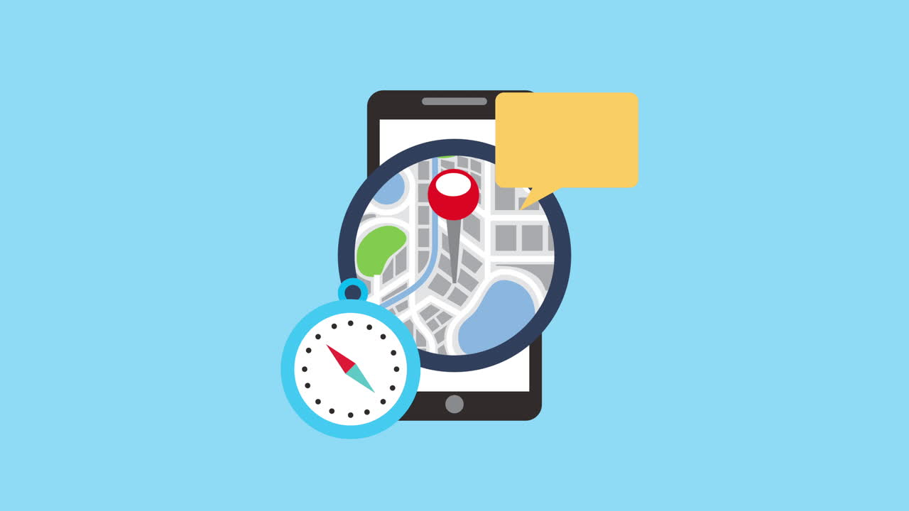 teléfono inteligente con aplicación de tecnología gps