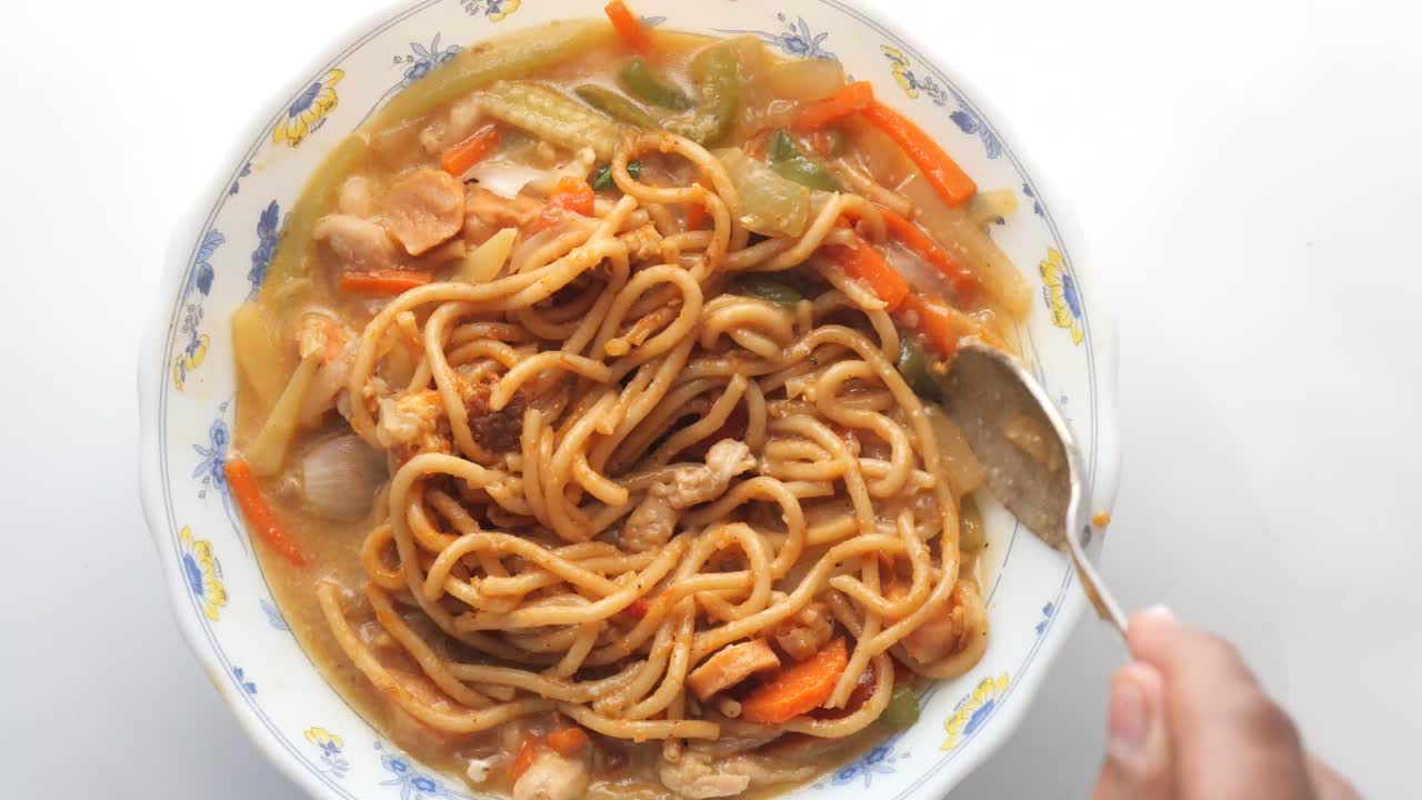 맛있는 과 채소 스파게티