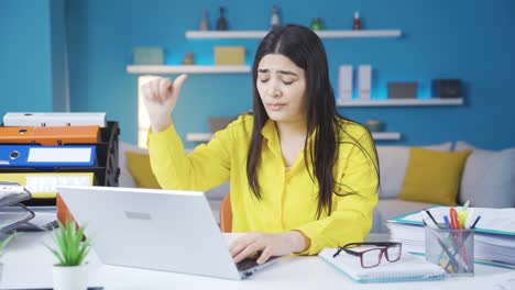 Negative-young-woman-making-a-dislike-sign-and-shakes-her-head-negatively.