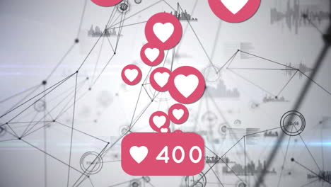 animación de iconos a través de redes de conexiones