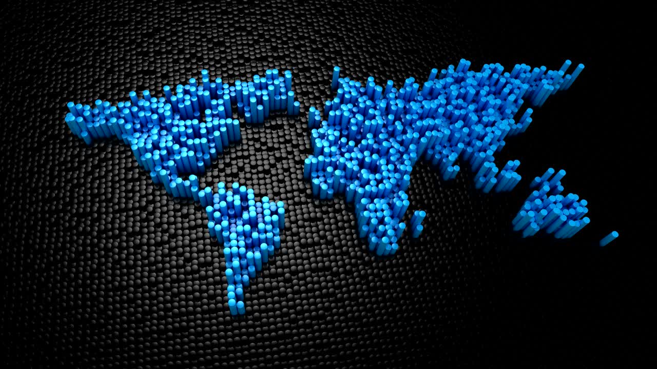 Cylinders Formed A World Map