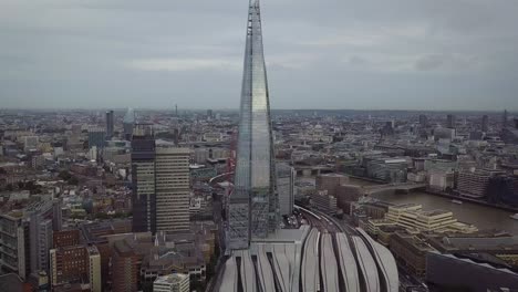 aerial view of downtown london; including the shard