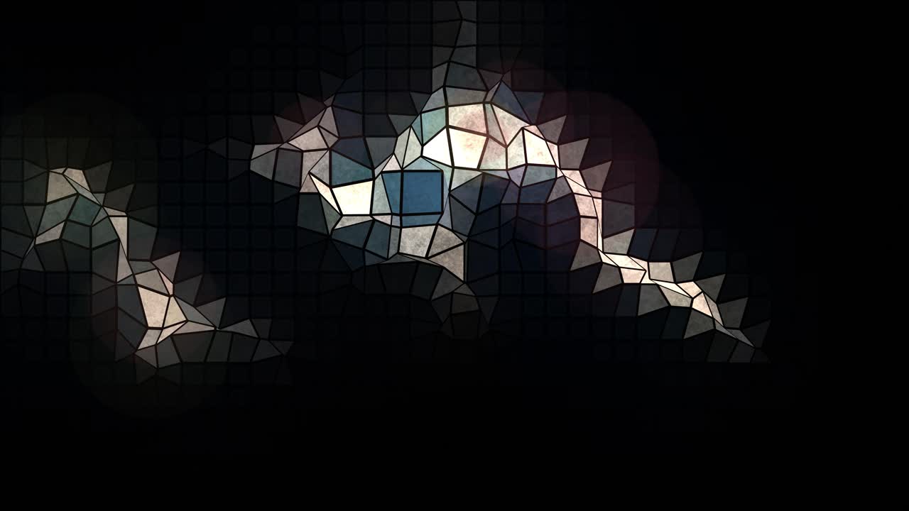 animación de una serpiente de mosaico geométrico moviéndose a través del marco