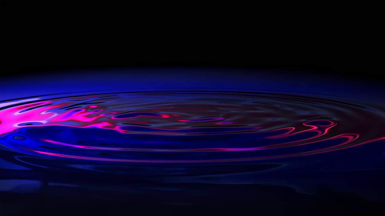 Dark Neon Liquid Ripple With Pink And Blue Reflections Moody Cinematic Surface Ideal For Club Visuals, Product