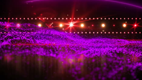 animation of light spots and stars on black background